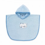 Chicco - Cape de bain éponge de couleur Bleu 12 mois + 