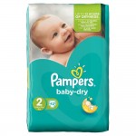 Pampers  - Baby Dry Couches Taille 2 Mini (3-6-kg) x 42 couches 