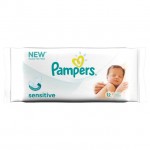 Pampers - Lingettes Sensitive x 12 Lingettes bébé 