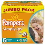 Pampers - Simply Dry Couches Taille 6 (16 kg et +) x 124 couches 