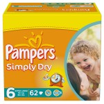 Pampers - Simply Dry Couches Taille 6 (16 kg et +) x 62 couches